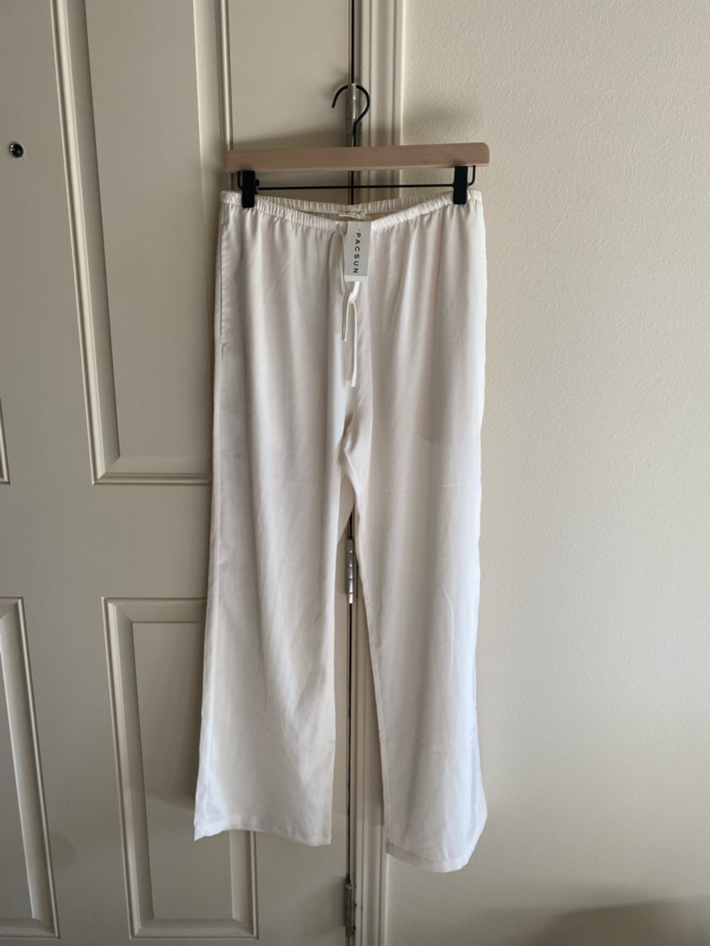 PacSun Women's White Drawstring Wide-Leg Pants